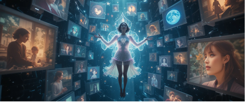 Pessoa deitada inconsciente tendo uma projeção astral.
