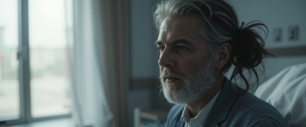 Pessoa acordando no hospital após experiência de quase morte