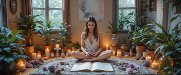 Espaço sagrado e tranquilo para meditação e reflexão, simbolizando o cultivo do silêncio interior.