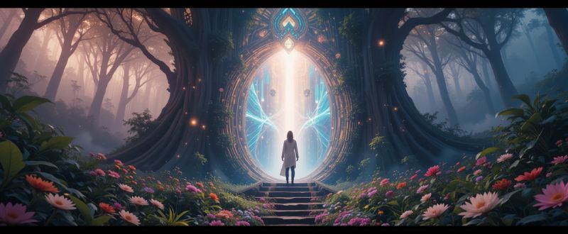 O limiar entre realidades: a jornada entre dimensões começa na expansão da consciência.