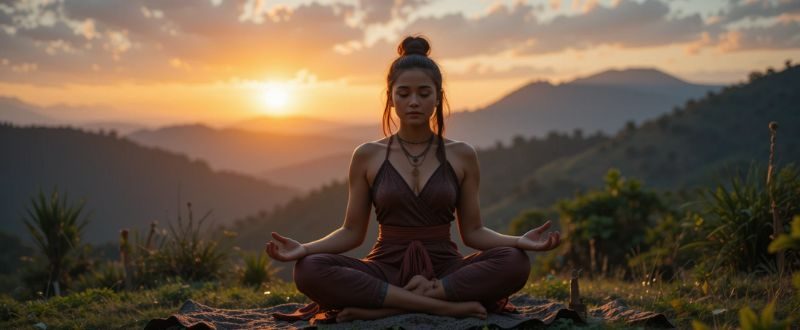 Meditação como cuidado antes de tomar Ayahuasca.