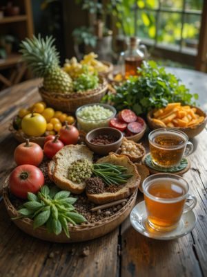Dieta leve como cuidado antes de tomar Ayahuasca.