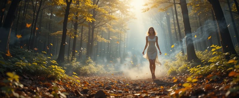 Libertação dos bloqueios energéticos caminhando na natureza.