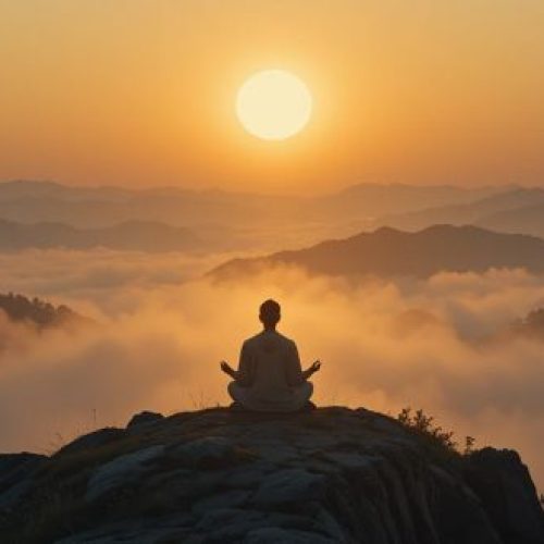 Despertar espiritual ao nascer do sol representando os Princípios das Filosofias Espiritualistas.