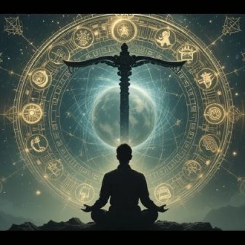 O equilíbrio universal como representação simbólica do karma.