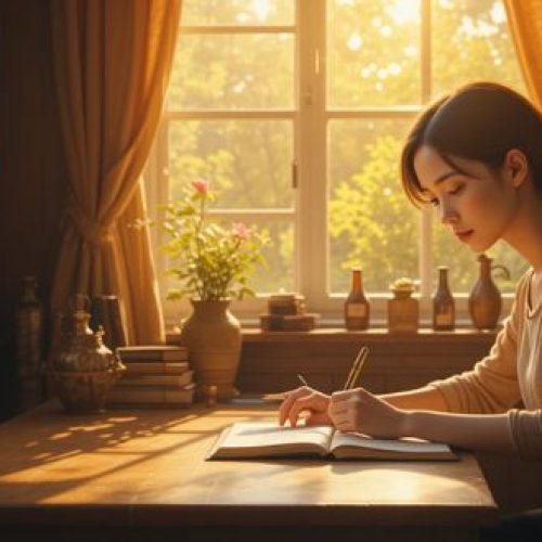 ✨ O primeiro passo para o poder do diário espiritual é sentar-se para escrever com o coração aberto.