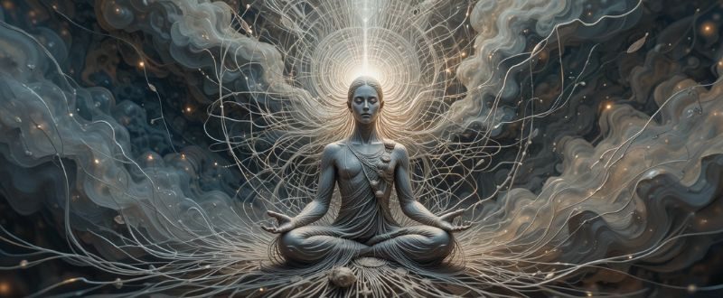 Cordão de prata guiando o corpo astral de volta ao corpo físico em segurança.