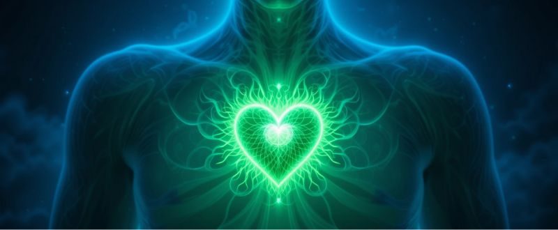 Representação do chakra cardíaco e laríngeo em harmonia dos Chakras e o Autoconhecimento